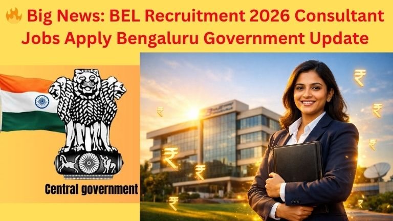 BEL Recruitment 2026 Consultant Jobs Apply