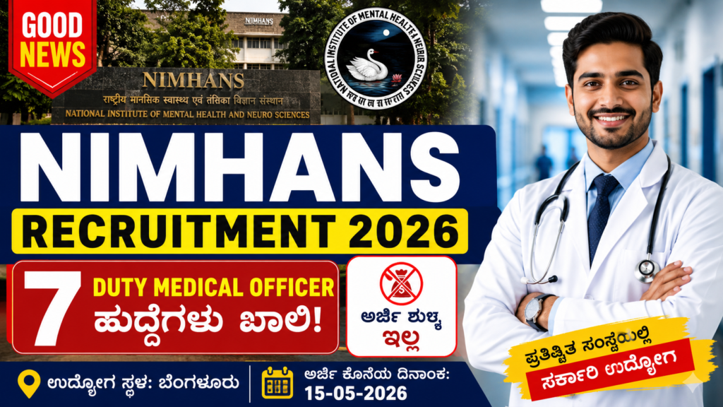 NIMHANS Recruitment 2026