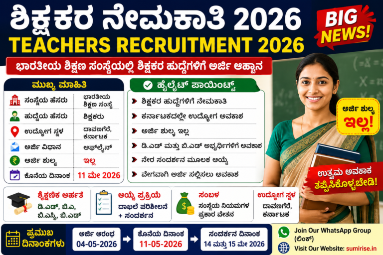 Teachers Recruitment 2026